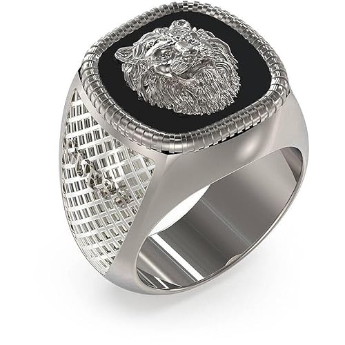 Guess Bague Pour Homme de la Collection Lion King. La Bague a Comme Symbole Lion et mesure 22 Tendance Code JUMR04003JWSTBK, Acier hypoallergénique Guess Bague Pour Homme de la Collection Lion King. La Bague a Comme Symbole Lion et mesure 22 Tendance Code JUMR04003JWSTBK, Acier hypoallergénique von GUESS