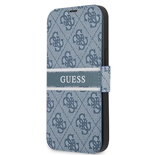 Guess GUBKP13S4GDBL Book Case 4G Stripe Hülle für iPhone 13 Mini, Blau von GUESS