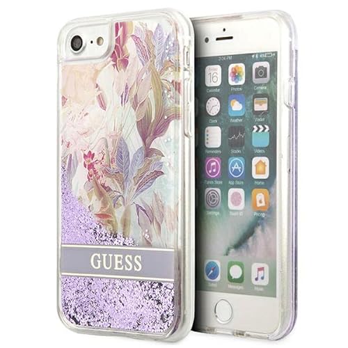 Guess GUHCI8LFLSU Hülle für iPhone SE 2022 / SE 2020/7 / 8 Violett hardcase Flower Liquid Glitter Guess GUHCI8LFLSU Hülle für iPhone SE 2022 / SE 2020/7 / 8 Violett hardcase Flower Liquid Glitter von GUESS