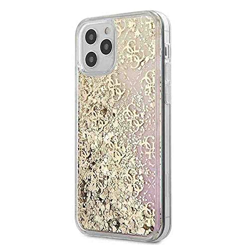 Guess GUHCP12SLG4GGPIGO Gradient Liquid Glitter 4G Hülle für iPhone 12 Mini 5,4" golden von GUESS