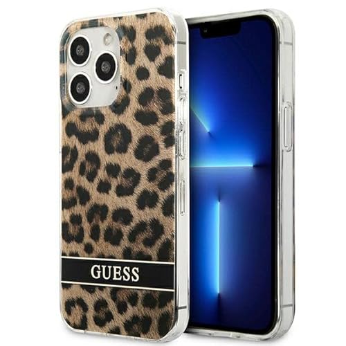 Guess GUHCP13LHSLEOW Hülle für iPhone 13 Pro / 13 6,1" braun/Brown hardcase Leopard von CG MOBILE