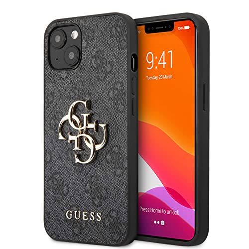 Guess GUHCP13M4GMGGR Hülle für iPhone 13 6,1" grau 4G Big Metal Logo von GUESS