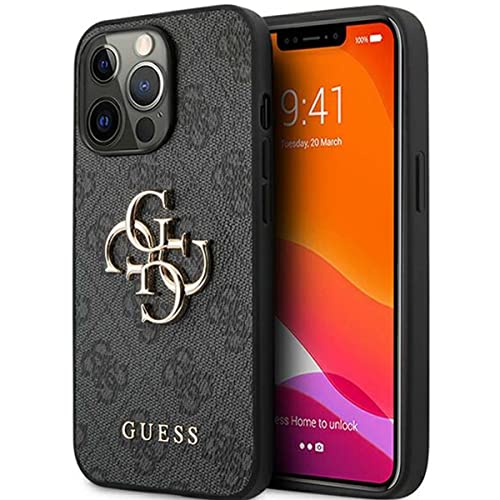 Guess GUHCP13X4GMGGR Hülle für iPhone 13 Pro Max 6,7" grau 4G Big Metal Logo von GUESS