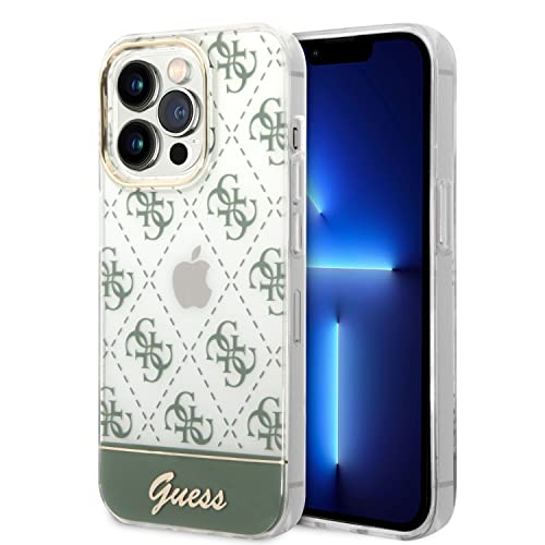 Guess GUHCP14LHG4MHA hülle für iPhone 14 Pro 6,1" Khaki hardcase 4G Pattern Script von GUESS