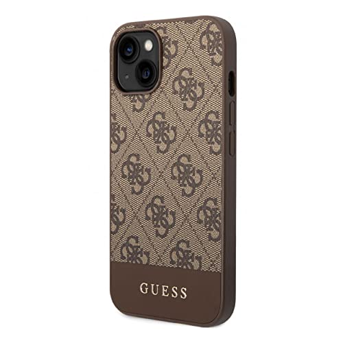 Guess GUHCP14MG4GLBR hülle für iPhone 14 Plus 6,7" braun/Brown Hard case 4G Stripe Collection von GUESS