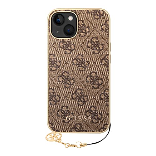 Guess GUHCP14SGF4GBR hülle für iPhone 14 6,1" braun/Brown hardcase 4G Charms Collection, schwarz von GUESS