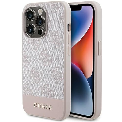 Guess GUHCP15LG4GLPI Hülle für iPhone 15 Pro 6.1" Rosa hardcase 4G Stripe Collection Guess GUHCP15LG4GLPI Hülle für iPhone 15 Pro 6.1" Rosa hardcase 4G Stripe Collection von GUESS