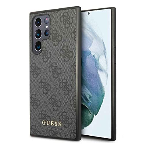 Guess GUHCS22LG4GFGR Hülle für S22 Ultra S908 grau 4G Metal Gold Logo von CG MOBILE