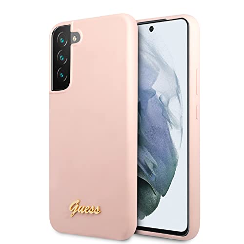 Guess GUHCS22MLSLMGPP Hülle für S22+ S906 rosa Silicone Script Metal Logo Guess GUHCS22MLSLMGPP Hülle für S22+ S906 rosa Silicone Script Metal Logo von GUESS