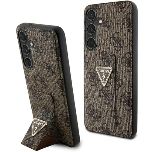 Guess GUHCS24MPGS4TDW Hülle Für S24+ S926 braun hardcase Grip Stand 4G Triangle Strass von GUESS