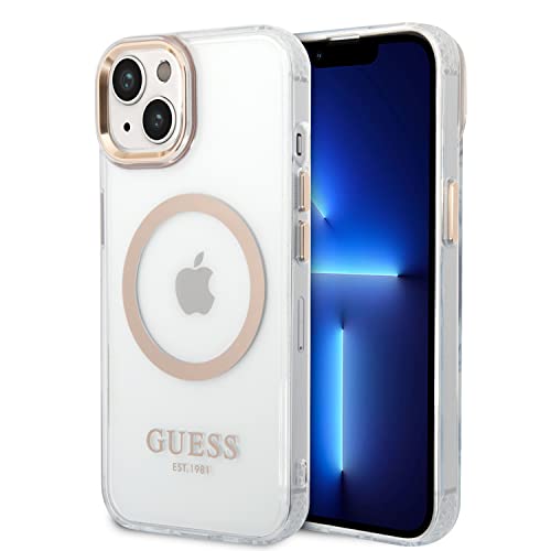 Guess GUHMP14MHTRMD Hülle für iPhone 14 Plus 6,7" Gold/Gold Hard case Metal Outline von GUESS