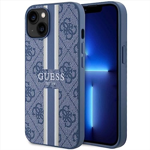 Guess GUHMP14MP4RPSB Hülle für iPhone 14 Plus 6,7" Blau hardcase 4G Printed Stripes von GUESS