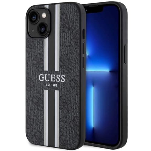 Guess GUHMP14MP4RPSK Hülle für iPhone 14 Plus 6,7" Schwarz hardcase 4G Printed Stripes von GUESS