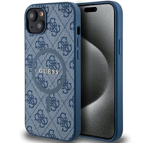 Guess GUHMP15SG4GFRB Hülle für iPhone 15/14 / 13 6.1" Blau hardcase 4G Collection Leather Metal Logo Guess GUHMP15SG4GFRB Hülle für iPhone 15/14 / 13 6.1" Blau hardcase 4G Collection Leather Metal Logo von GUESS