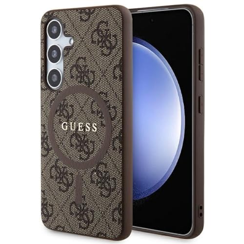 Guess GUHMS24SG4GFRW Hülle für S24 S921 braun hardcase 4G Collection Leather Metal Logo von GUESS