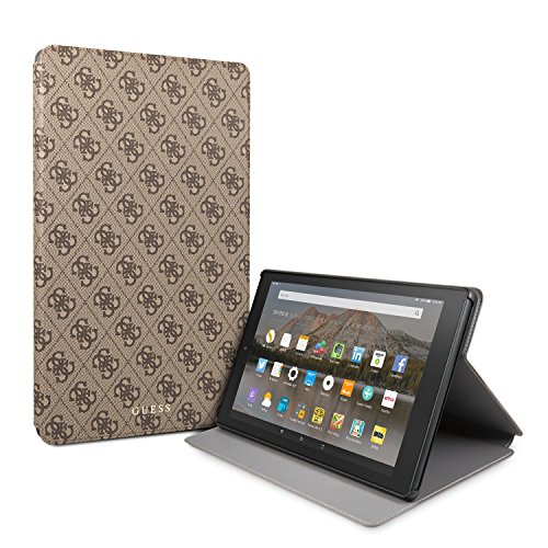 Guess Hülle für Fire HD 10-Tablet (nur geeignet für Geräte der 7. Generation – erschienen 2017), Modell 4G, mit Schlaf-/Wach-Funktion, Braun von Guess