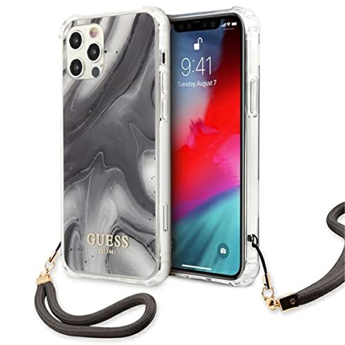 Guess TPU Case Marble Grey, für Apple iPhone 12/12 Pro, GUHCP12MKSMAGR, Blister von GUESS