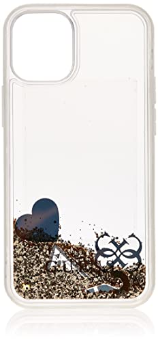 PC/TPU Liquid Glitter Hard Case Herzen Charms - Gold iPhone 12 Mini von GUESS