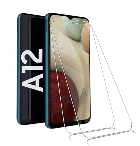 GUGAR 2X Panzerglas für Samsung A12 Schutzfolie, Panzer Schutz Glas Panzerfolie für Samsung Galaxy A12 Schutzglas, Gehärtetem Glas Displayschutz für Galaxy A12 Folie [2 Stück] von GUGAR