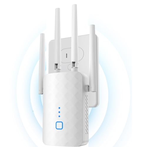 GUHUASHI NEWWHITEWIFI002 WLAN Verstärker 1200Mbit/s WLAN Repeater,Dualband 5GHz & 2.4GHz WiFi Repeater mit WPS | 1200 Mbit/s | Mit LAN/WAN Port| Einfache Einrichtung | Kompatibel Allen WLAN Geräten GUHUASHI NEWWHITEWIFI002 WLAN Verstärker 1200Mbit/s WLAN Repeater,Dualband 5GHz & 2.4GHz WiFi Repeater mit WPS | 1200 Mbit/s | Mit LAN/WAN Port| Einfache Einrichtung | Kompatibel Allen WLAN Geräten von GUHUASHI