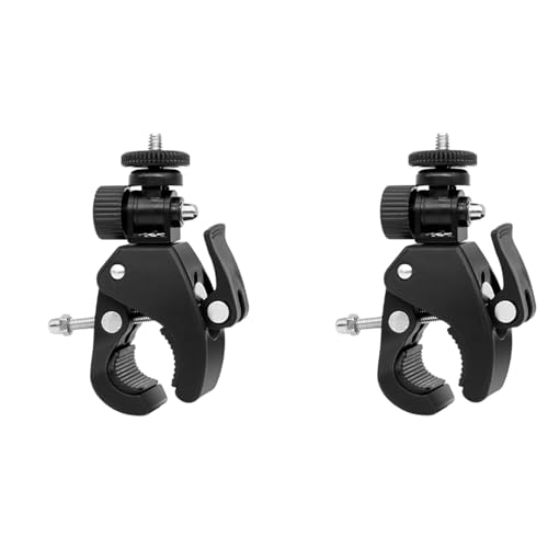 2 x Schraub-Stativ-Klemme, Ständer, Sportkamera-Halterung, Fahrradhalterung, Clip-Halter 2 x Schraub-Stativ-Klemme, Ständer, Sportkamera-Halterung, Fahrradhalterung, Clip-Halter von GUIJIALY