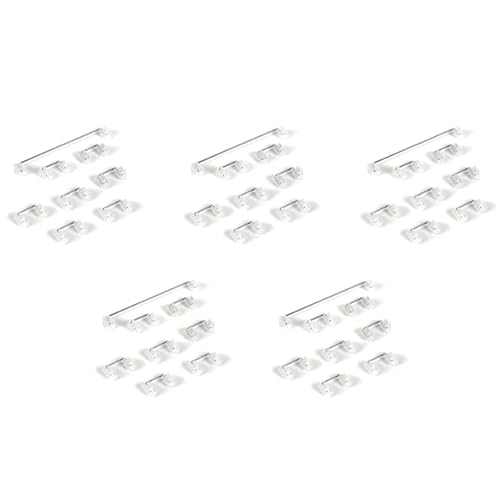 Mechanische Tastatur, Cherry Mx Switch, PCB-montiert, Kirschrot, transparentes Gehäuse, 6,25 U Modifikator-Tastenstabilisator, 5 Stück von GUIJIALY
