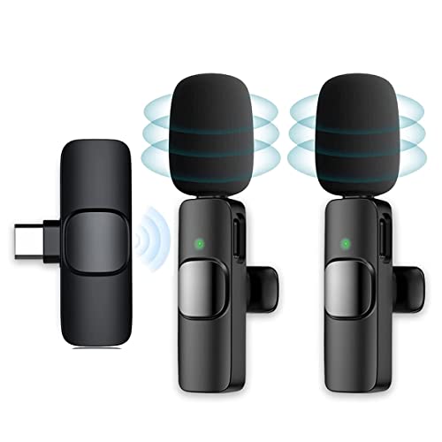 Drahtloses Lavalier-Mikrofon für i-Phone i-Pad, Plug-Play, kabelloses Mikrofon für Aufnahmen, Live-Stream, YouTube, TikTok, Facebook, Rauschunterdrückung, automatische Synchronisierung von GUIRUO