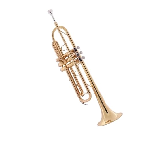 Anfänger B Flache Professionelle Performance Band Trompete Blechblasinstrument Horn Beliebte Gold von GUIXNYUNQ