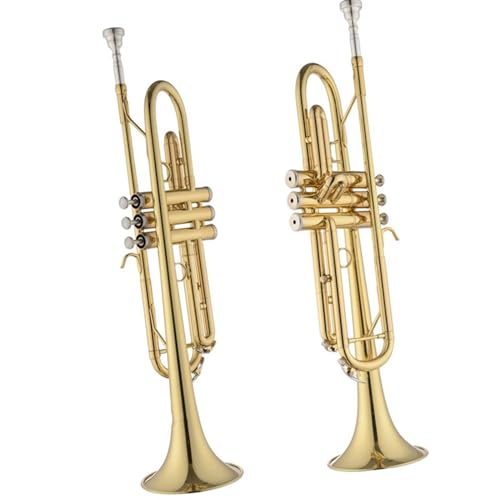 Trompete Instrument Anfänger B Spieltest Messing Lack Gold Trompete von GUIXNYUNQ