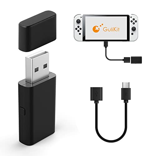 GULIkit Goku Wireless Controller Adapter Kompatibel, PS4, Switch Pro, Xbox One/Serise Controller, für PC, Switch, PS4 und Xbox Konsolen mit OTG Kabel von GULIkit