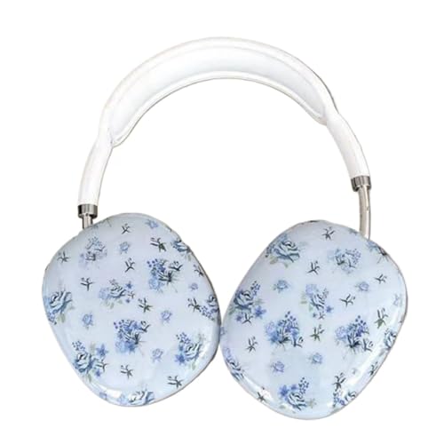 GULVQYF Schutzhülle für AirPods Max Kopfhörer, blaues Blumenmuster, Anti-Drop-Vollschutz, Headset-Hülle für Jungen GULVQYF Schutzhülle für AirPods Max Kopfhörer, blaues Blumenmuster, Anti-Drop-Vollschutz, Headset-Hülle für Jungen von GULVQYF