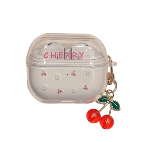 GULVQYF Schutzhülle für Galaxy Buds 3 / Buds 3 Pro, transparent, kratzfest, für Kopfhörer, weiche Schale mit Haken für Mädchen und Damen, Kirschrot GULVQYF Schutzhülle für Galaxy Buds 3 / Buds 3 Pro, transparent, kratzfest, für Kopfhörer, weiche Schale mit Haken für Mädchen und Damen, Kirschrot von GULVQYF