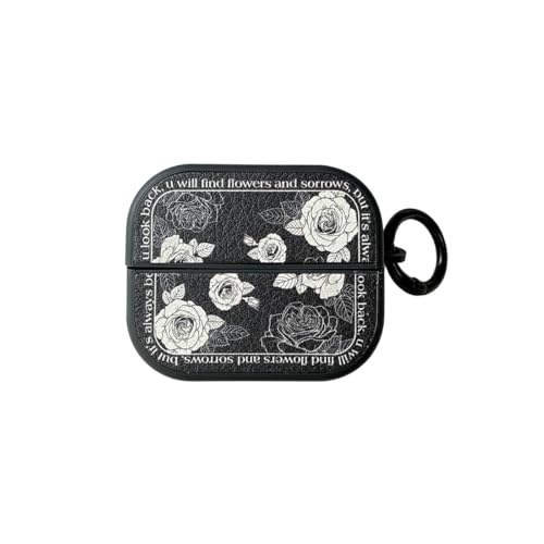 GULVQYF Schutzhülle für Samsung Galaxy Buds 3/Buds 3 Pro, Retro-Blumenmuster, weiches Leder, Kopfhörer-Schutzhülle, stoßfeste Ohrhörer-Schutzhülle für Mädchen, Schwarz GULVQYF Schutzhülle für Samsung Galaxy Buds 3/Buds 3 Pro, Retro-Blumenmuster, weiches Leder, Kopfhörer-Schutzhülle, stoßfeste Ohrhörer-Schutzhülle für Mädchen, Schwarz von GULVQYF