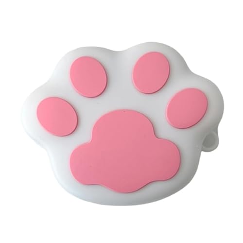 GULVQYF Schutzhülle für Samsung Galaxy Buds FE (2023) / Buds 2 Pro / Buds Live / Buds Pro / Buds 2, niedliches Cartoon-Design, Kawaii-Katzenpfotenmuster, Silikon-Kopfhörer-Hülle mit Haken, Weiß von GULVQYF