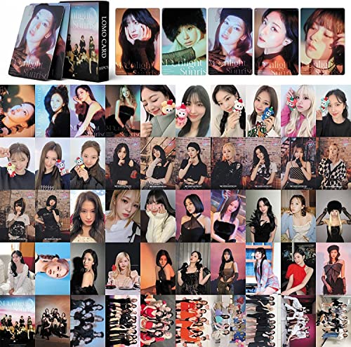 55 Stück Kpop Twice Lomo Card Photocards Twice Moonlight Sunrise Neues Album Lomo Karte Twice Mini Foto Karten Twice Poster Karten Geschenk für Fans von GUNBAK