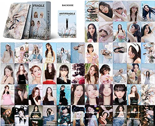 GUNBAK Leserafim Lomo Card Photocards 55 Stück Leserafim Antikratzer Neues Album Lomo Karte Leserafim Poster Karten Geschenk für Fans von GUNBAK