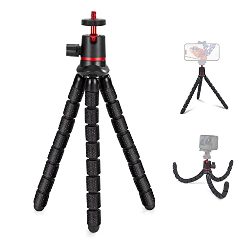 Handy Stativ Mini Stativ für Smartphone Kamera Stativ Flexibel Tripod mit 1/4 Zoll Schraube und 360° Drehbaren Kugelkopf für Smartphones DSLR GoPro Webcam von GUNGY