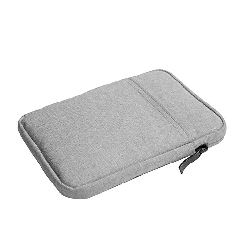 GUOCU 6 Zoll Nylon Sleeve Hülle - Schutzhülle Tasche 6" für eBook Reader/Smartphone/Navi z.B. Kindle Paperwhite, Apple iPhone XS X 8 Plus，Hellgrau,6"(14X18.5X2cm) von GUOCU