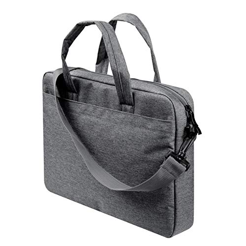 GUOCU Laptop Tasche 15.6 Zoll Notebooktasche Aktentasche Tablet Tasche Schulter Umhängetasche Wasserabweisend Satchel Bussiness Laptoptasche für Frauen und Männer-Schwarz，Dunkelgrau,14"(37X26X4) von GUOCU