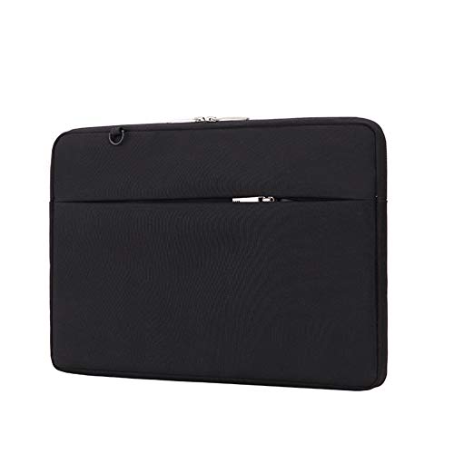 GUOCU Wasserabweisend Neopren Hülle Sleeve Tasche Kompatibel mit 11-15.6 Zoll MacBook Pro, MacBook Air, Notebook Computer Laptophülle Laptoptasche Notebooktasche，Schwarz,14"(27X37X2cm) von GUOCU