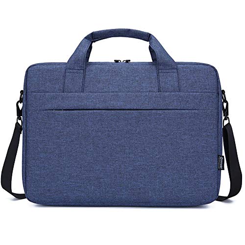 Zoll Surface Pro Tasche Wasser beständiger glatt Gewebe Umhängetasche mit Abnehmbar Schultergurt und Tragbar Griff für Neu MacBook Pro Touch Bar/Ultrabooks bis Notebooks，Blau,14"(38X28X7cm) von GUOCU