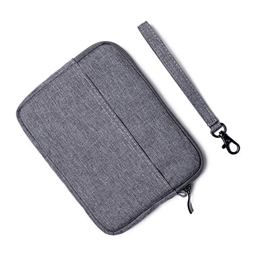 eBook Reader Tasche aus Neopren mit Reißverschluss - Größe 6 Zoll für Tolino eReader Modelle，Dunkelgrau,6"(14X18.5X2cm) von GUOCU