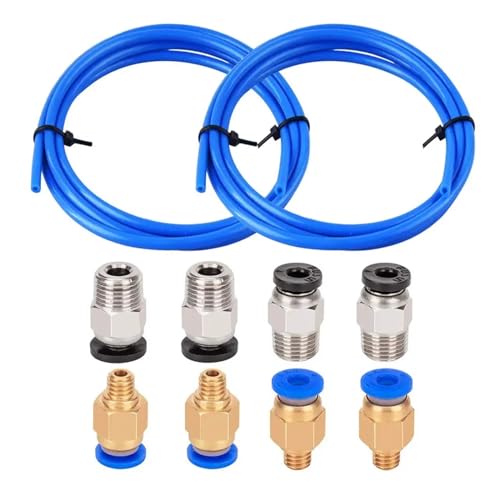 PTFE-Schlauch for 1,75-mm-Filament mit PC4-M6-Anschlüssen, PC4-M10-Pneumatik(Set 2) von GUOFLI