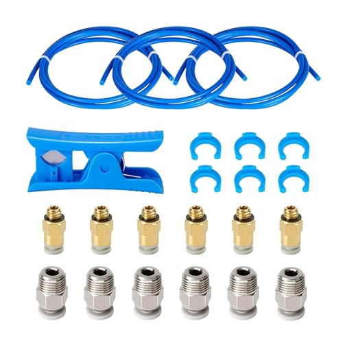 PTFE-Schlauch for 1,75-mm-Filament mit PC4-M6-Anschlüssen, PC4-M10-Pneumatik(Set 4) von GUOFLI
