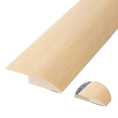 Selbstklebend Schwellenstreifen 1.0/2.0/3.0 m, Vinyl Wasserdicht Abdeckleiste, Boden&Teppich Laminat ÜBergangsprofil für SchwellenüBergänge von 3.0/5.0 mm HöHe(Maple,5.0mm x 2.0m) von GUOGLZ