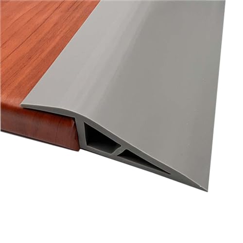 Vinyl Fußböden Abdeckleiste, 1.0/2.0/3.0 m Selbstklebend Schwellenstreifen, Boden&Teppich Laminat ÜBergangsprofil für SchwellenüBergänge von 10/15/20 mm HöHe(Gray,1.5cm x 3.0m) von GUOGLZ