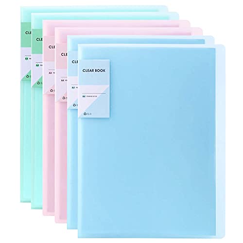 GUOKOFF A4 Sichtbuch (3 Farbe, 6 Stück), Präsentationsbuch mit 30 Klarsichthüllen, A4 Display Folder, Projektordner Präsentationsordner, Präsentations-Schnellhefter, Präsentationsmappen von GUOKOFF