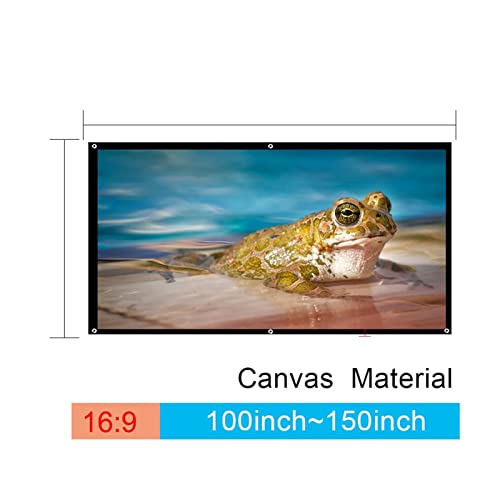Bildschirmprojektor, 100 Zoll / 120 Zoll / 150 Zoll 16: 9 Projektionsbildschirm Leinwandfilm faltbar HD Projektionsbildschirm for LED Beamer,Mehrszenennutzung(100 inch) von GUOPIN