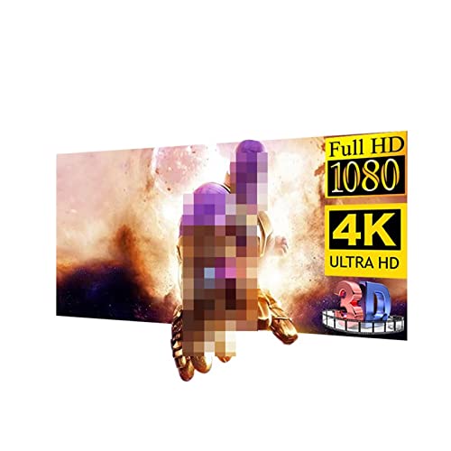 Bildschirmprojektor, 16: 9 Projektor Einfache Vorhang 133 Zoll Anti-Licht-Bildschirm Home Outdoor Office Portable 3D HD Leinwand,Mehrszenennutzung von GUOPIN