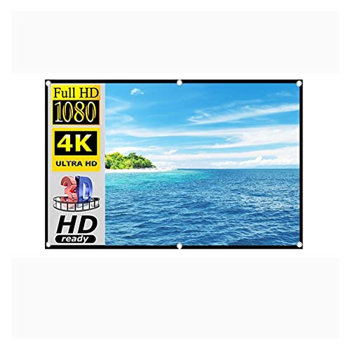 Bildschirmprojektor, 4: 3 Projektor-Bildschirm 84 120 150 Zoll HD Faltbare tragbare Anti-Craft-Projektionsfilme for Zuhause, Party, Büro, Klassenzimmer,Mehrszenennutzung(100 inch) von GUOPIN